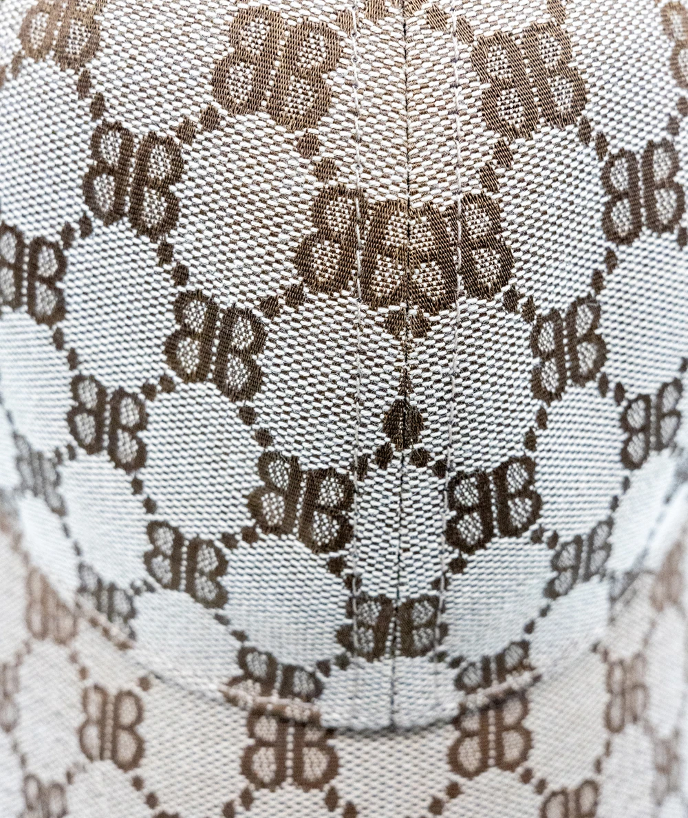 Balenciaga x Gucci Size S Beige/Ebony Web Detail Original Canvas Baseball Hat