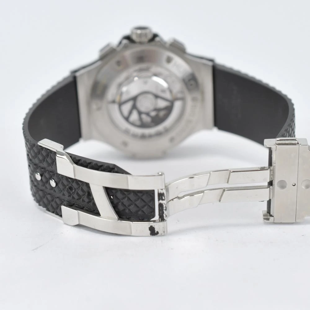 Hublot Black Stainless Steel Ceramic Big Bang Automatic Men's Wristwatch