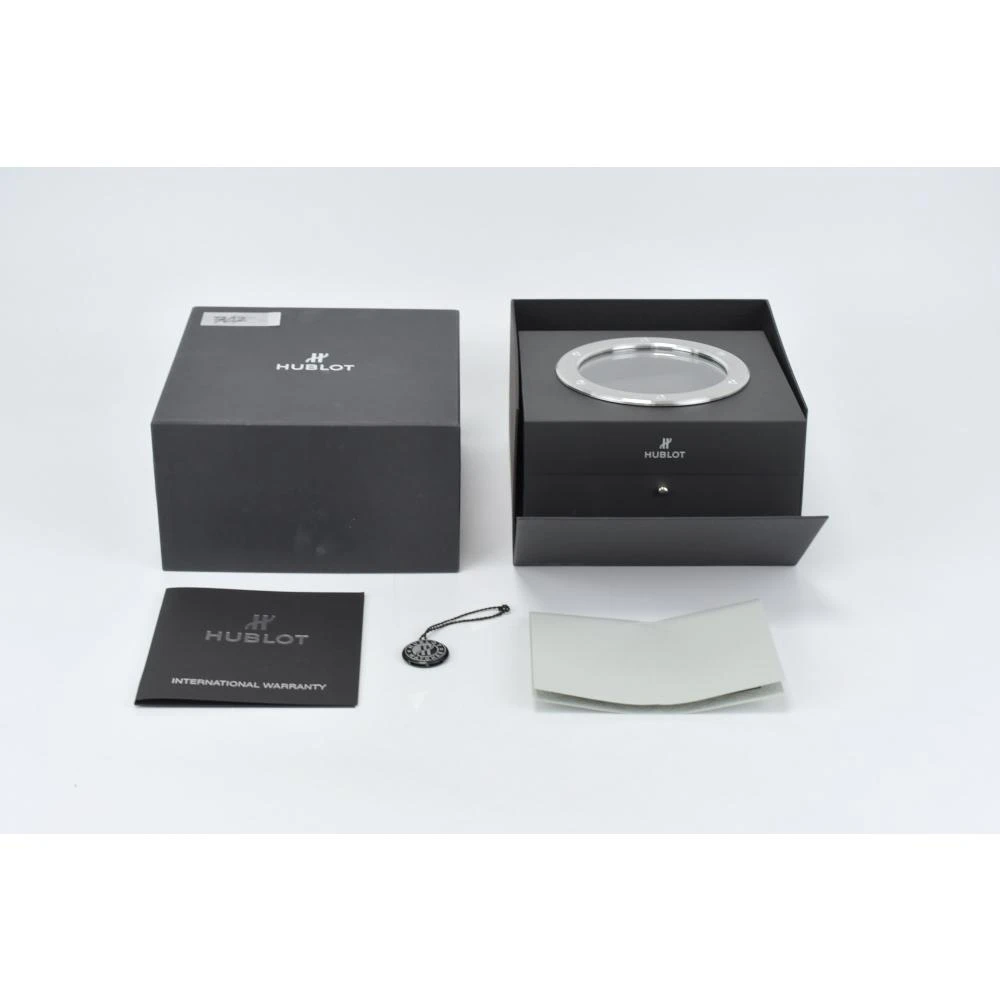 Hublot Black Stainless Steel Ceramic Big Bang Automatic Men's Wristwatch