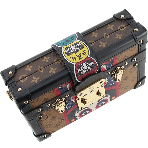Louis Vuitton Shoulder Bag Petite Malle Monogram Reverse Daruma Kabuki Yamamoto Kansai Collaboration