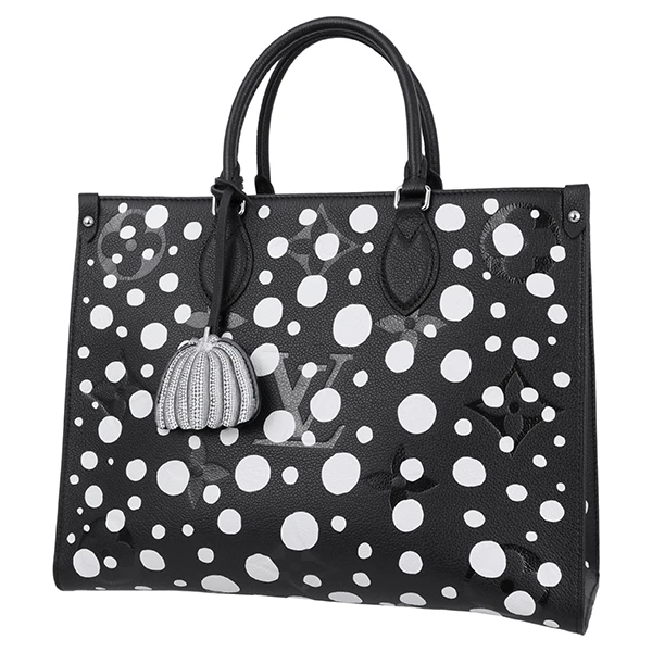 Louis Vuitton LV x YK On the Go MM Monogram Empreinte Infinity Dot Leather