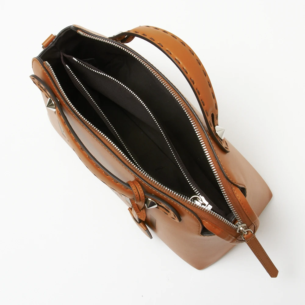 Fendi Brown Leather By The Way Boston Bag