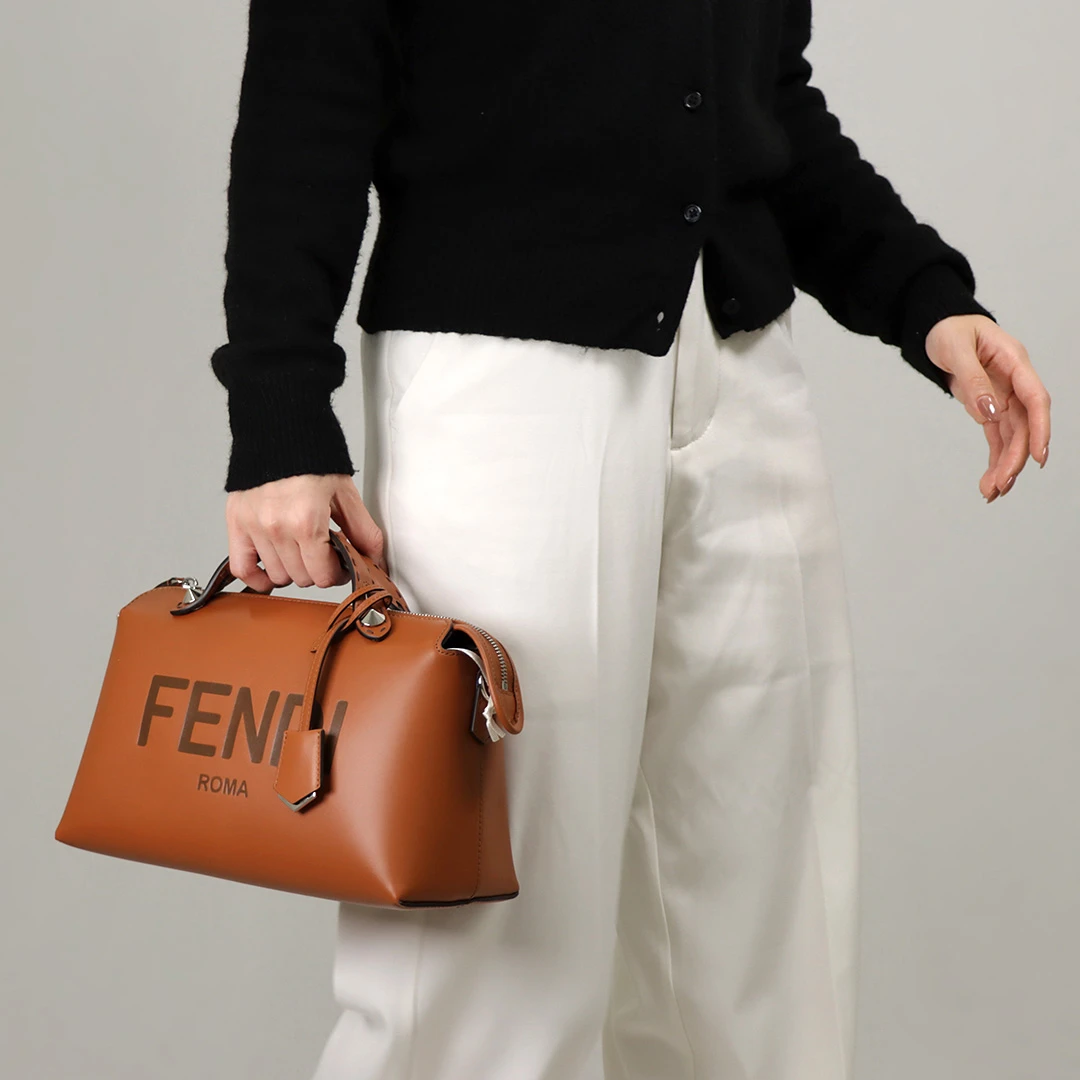 Fendi Brown Leather By The Way Boston Bag