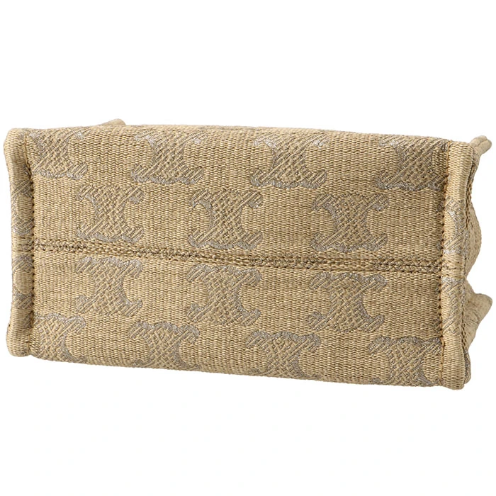 Celine THAIS Cabas Triomphe Raffia Effect Logo