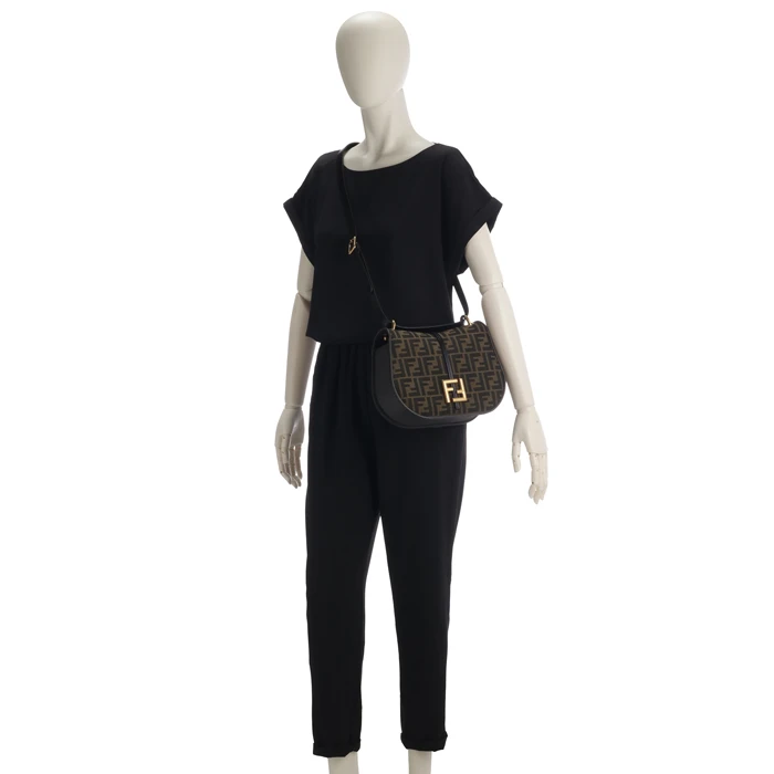 Fendi Medium C’mon FF Jacquard Shoulder Bag