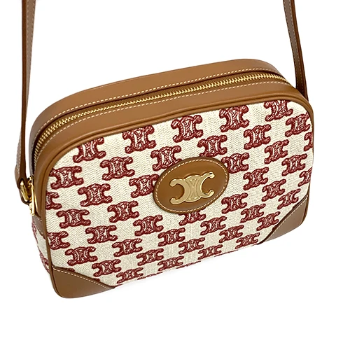 Celine Camera Bag in Triomphe Embroidery and Calfskin