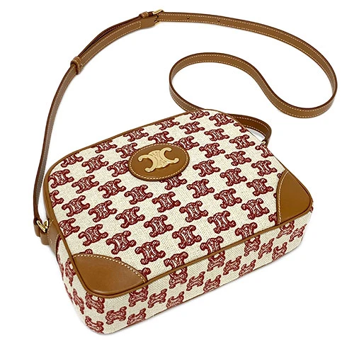 Celine Camera Bag in Triomphe Embroidery and Calfskin