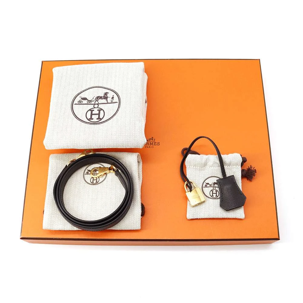 Hermes 2023 (Stamp B) Tricolor Ebene/Etoupe/ Black Kelly in Epsom Leather with Gold Hardware