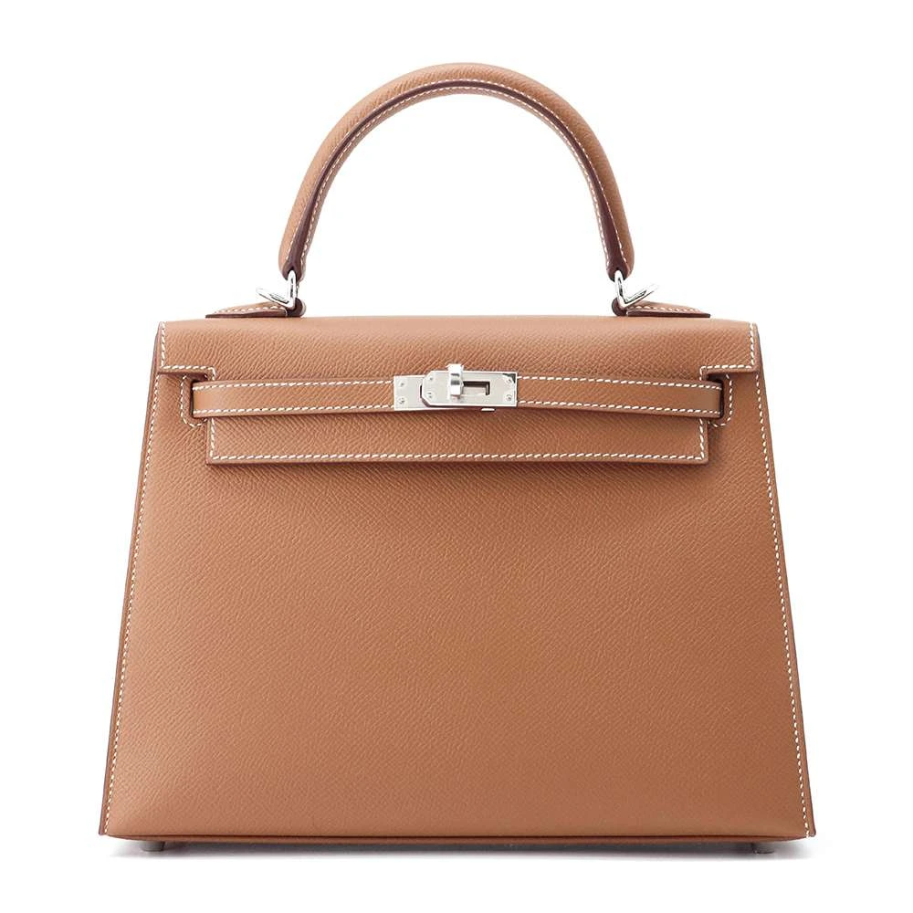 Hermes 2023 (Stamp B) Size 25 Epsom leather Kelly Gold in Color with Palladium Hardware