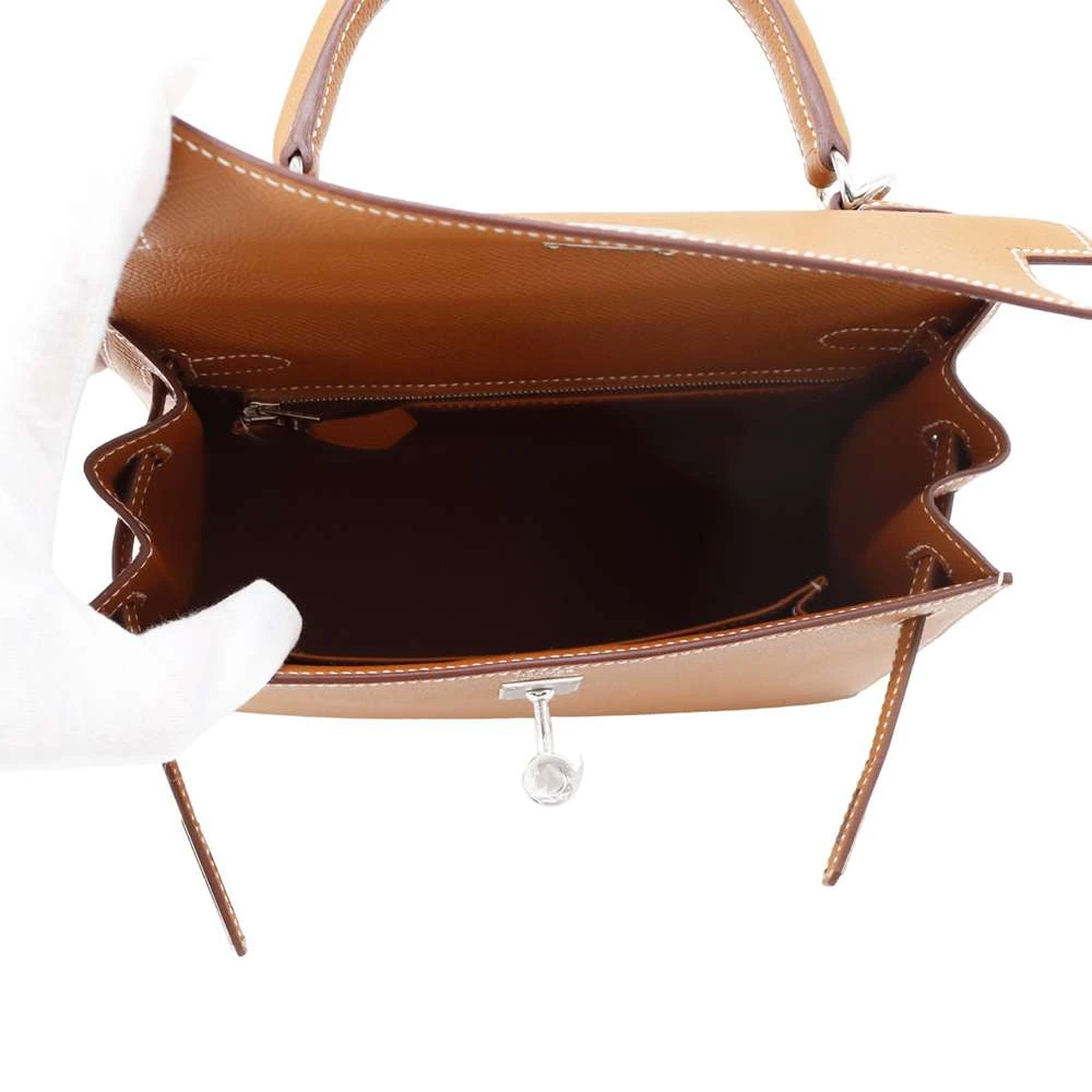 Hermes 2023 (Stamp B) Size 25 Epsom leather Kelly Gold in Color with Palladium Hardware