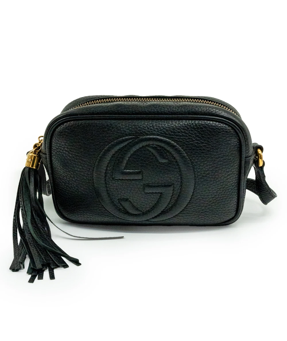 Gucci Mini Black Leather Soho Disco Shoulder Bag
