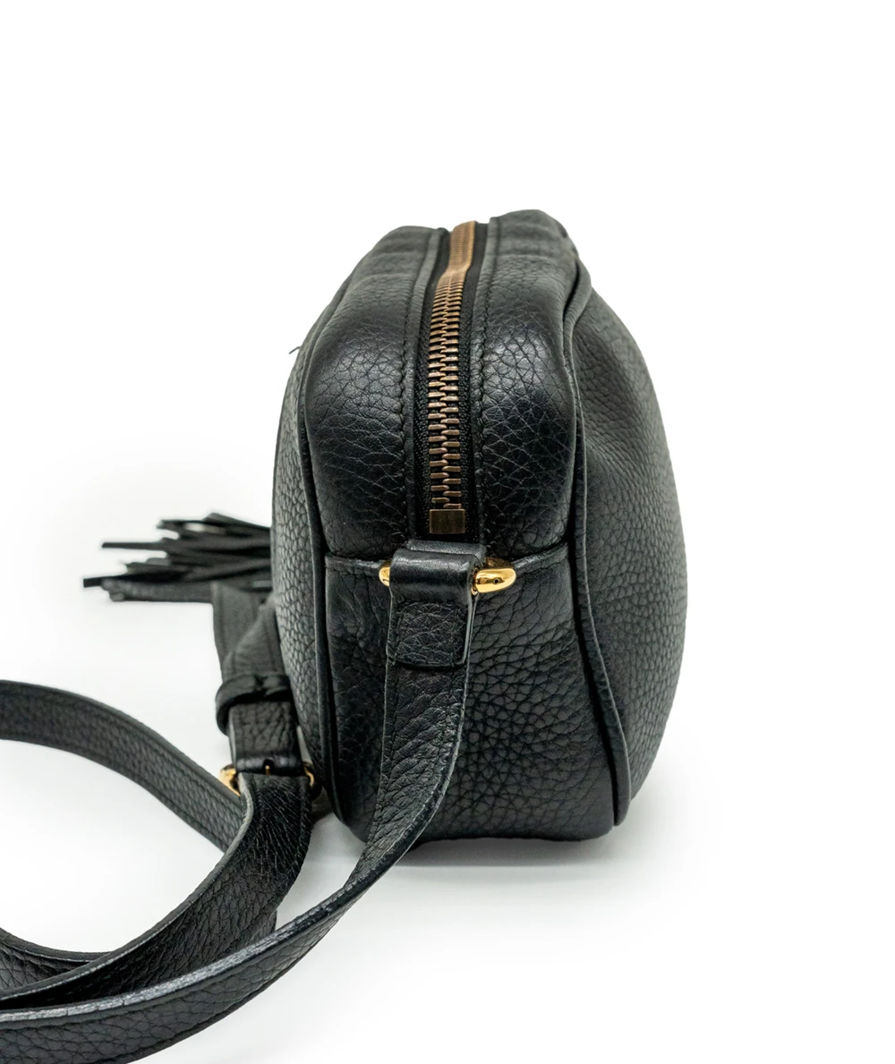 Gucci Mini Black Leather Soho Disco Shoulder Bag