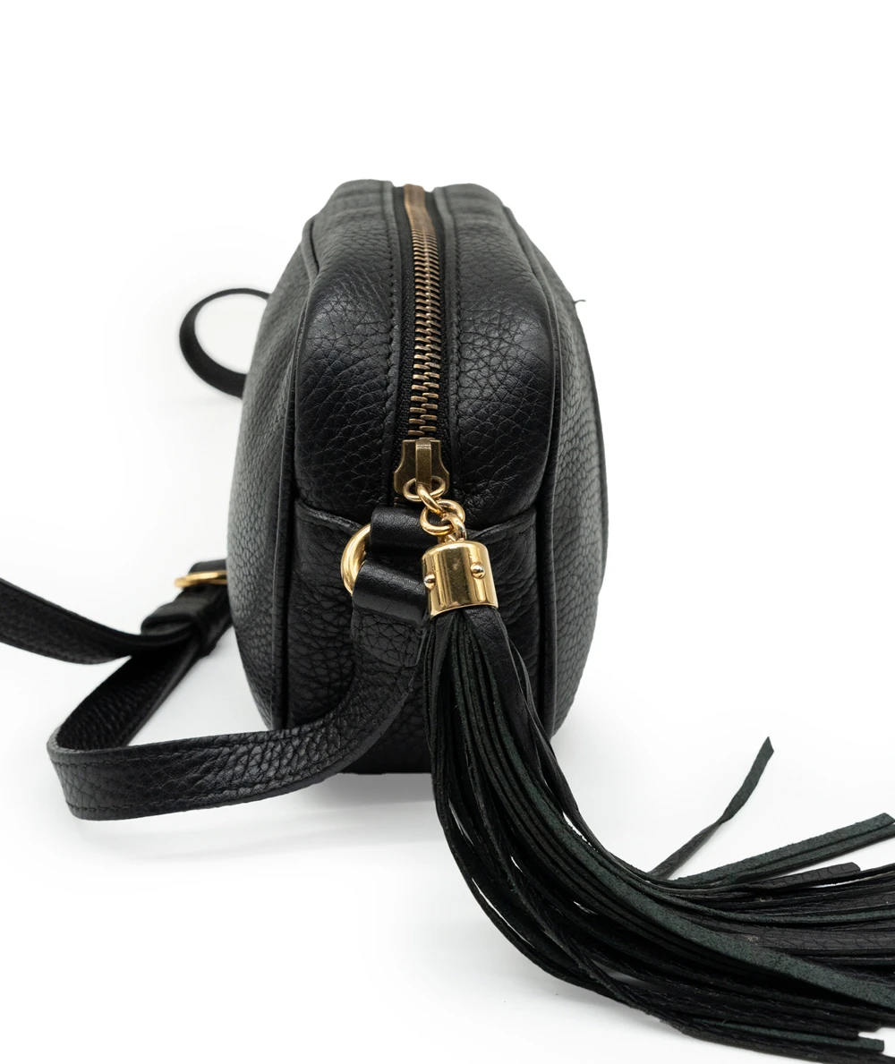 Gucci Mini Black Leather Soho Disco Shoulder Bag