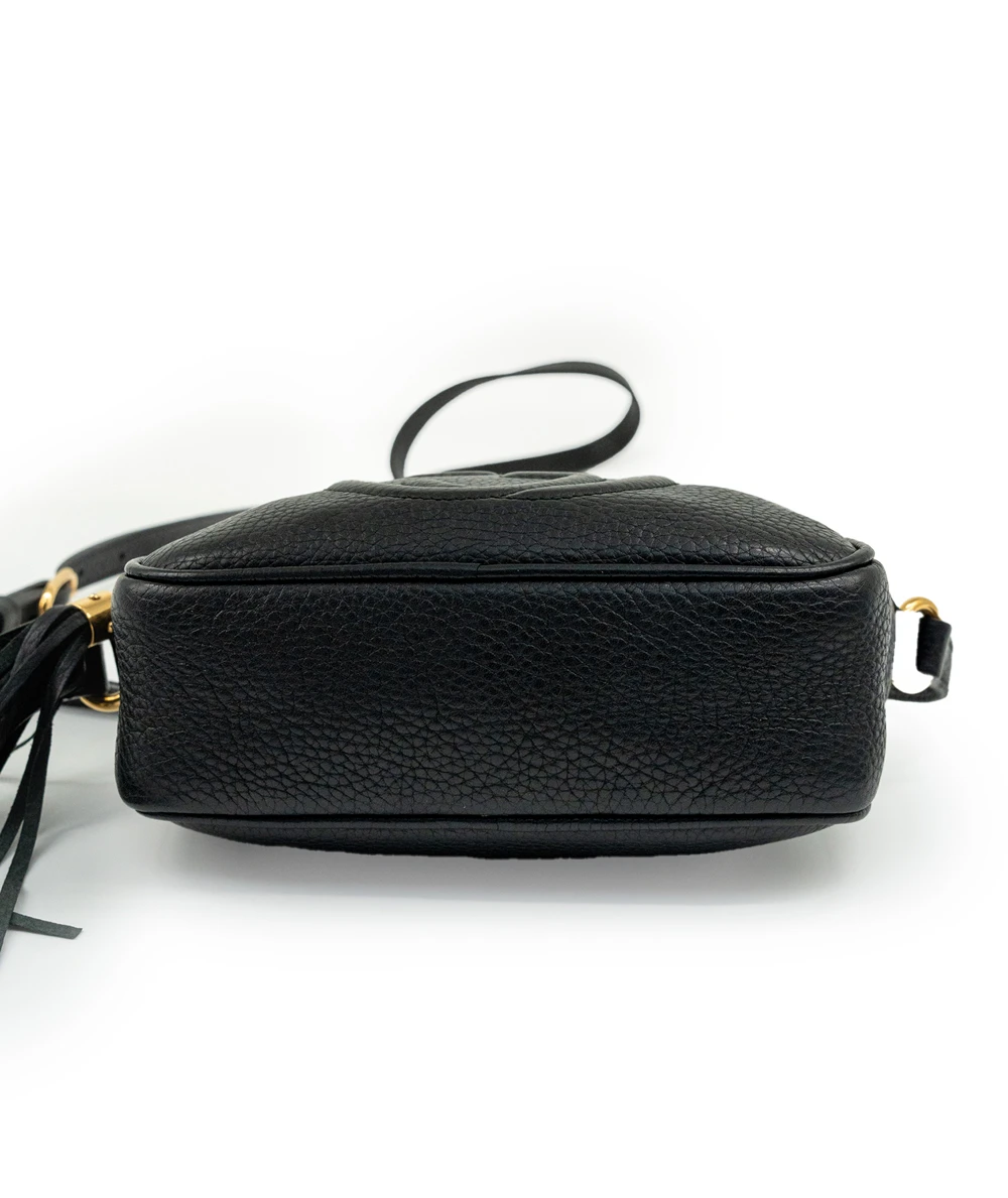 Gucci Mini Black Leather Soho Disco Shoulder Bag