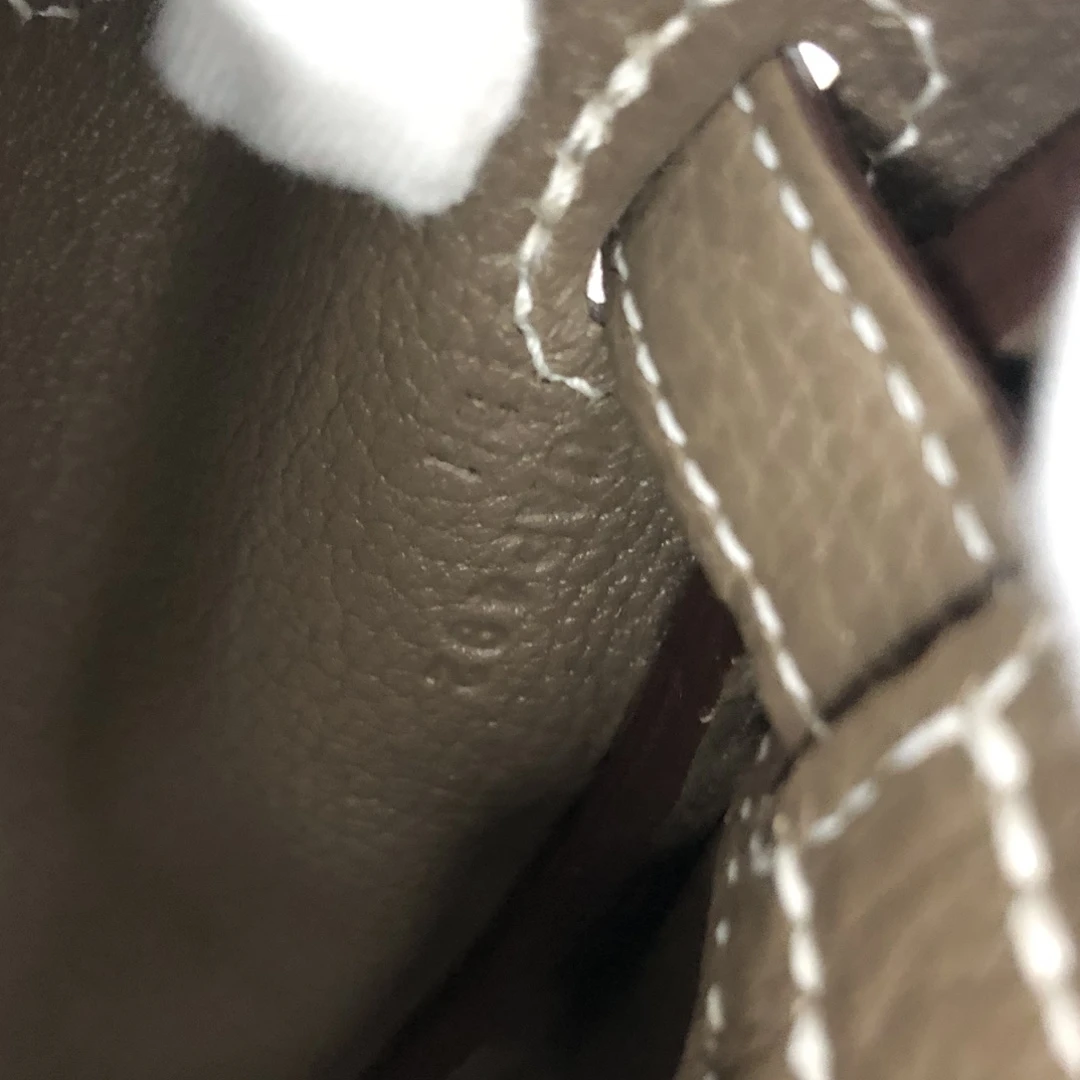 Hermes 2022 (Stamp U) Size 25 Togo leather Kelly Etoupe in Color with Gold Hardware