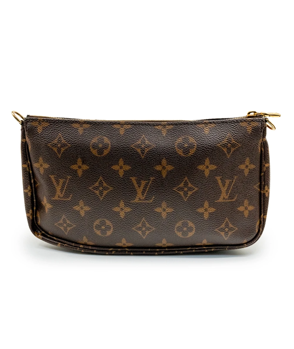 Louis Vuitton Monogram Canvas Multi-Pochette Accessories Bag with Kaki Strap