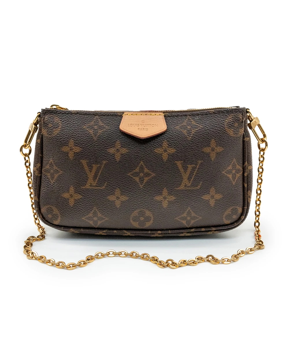 Louis Vuitton Monogram Canvas Multi-Pochette Accessories Bag with Kaki Strap