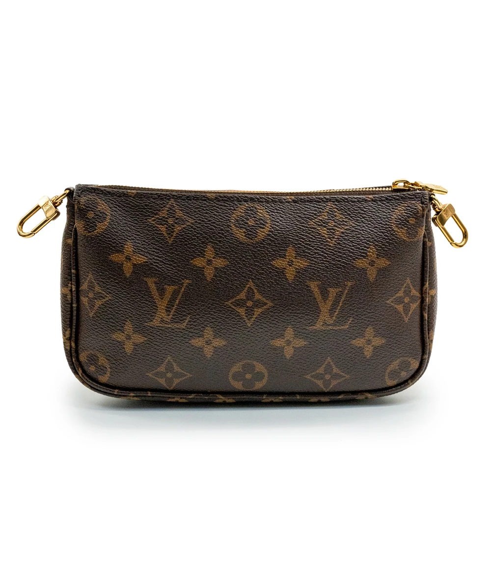 Louis Vuitton Monogram Canvas Multi-Pochette Accessories Bag with Kaki Strap