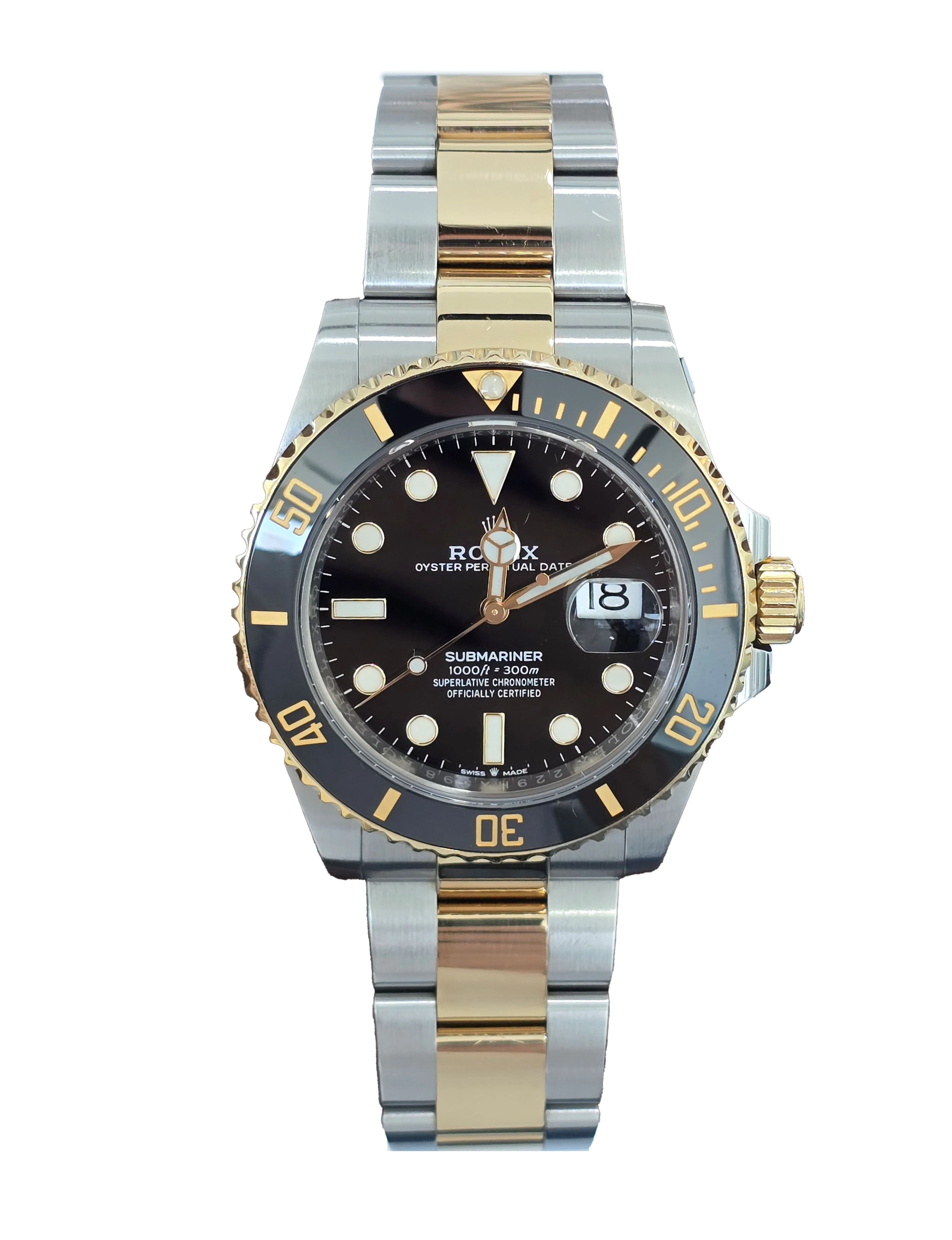 Rolex 2021 Black Submariner 126613 LN 18K Yellow Gold & Stainless Steel 41mm Men's Watch
