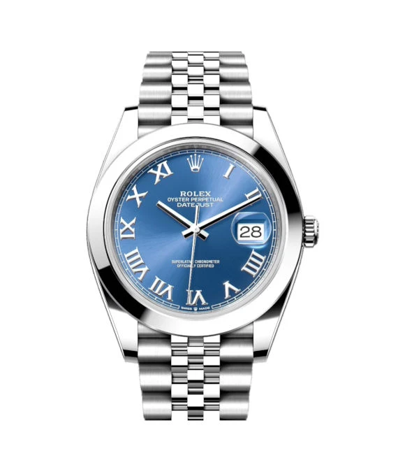 Rolex 2024 Blue Roman Datejust 126300 Azzuro Stainless Steel Jubilee Bracelet Automatic Men's Wristwatch 41 mm