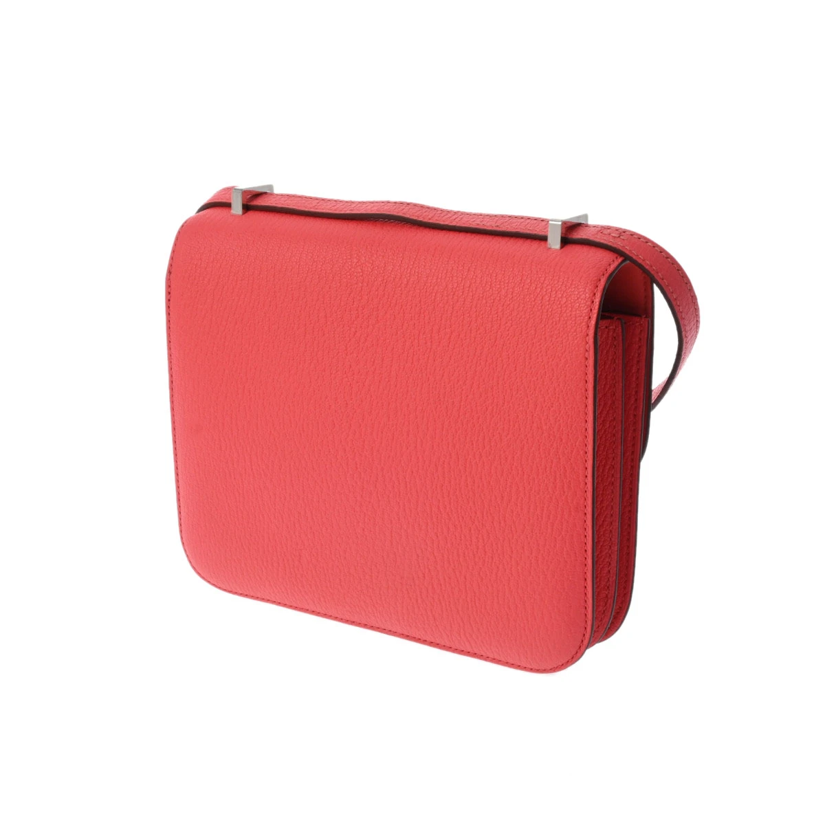 Hermes 2021 (Stamp Z) Size 18 Chevre leather Constance 3 Mini Rose Texas in Color with Palladium Hardware