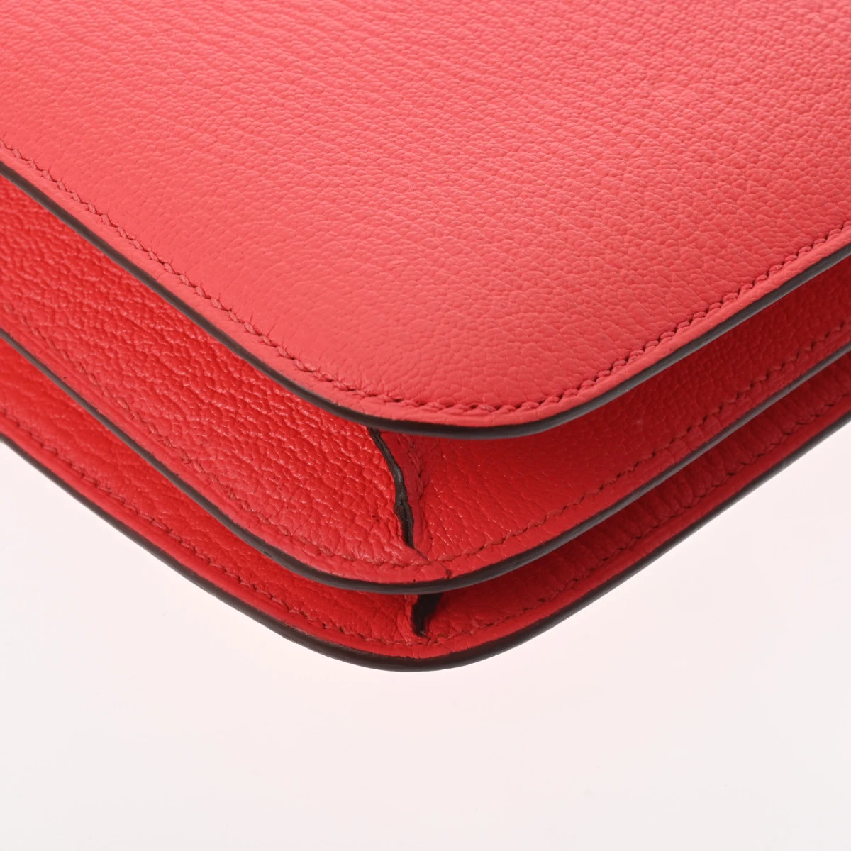 Hermes 2021 (Stamp Z) Size 18 Chevre leather Constance 3 Mini Rose Texas in Color with Palladium Hardware