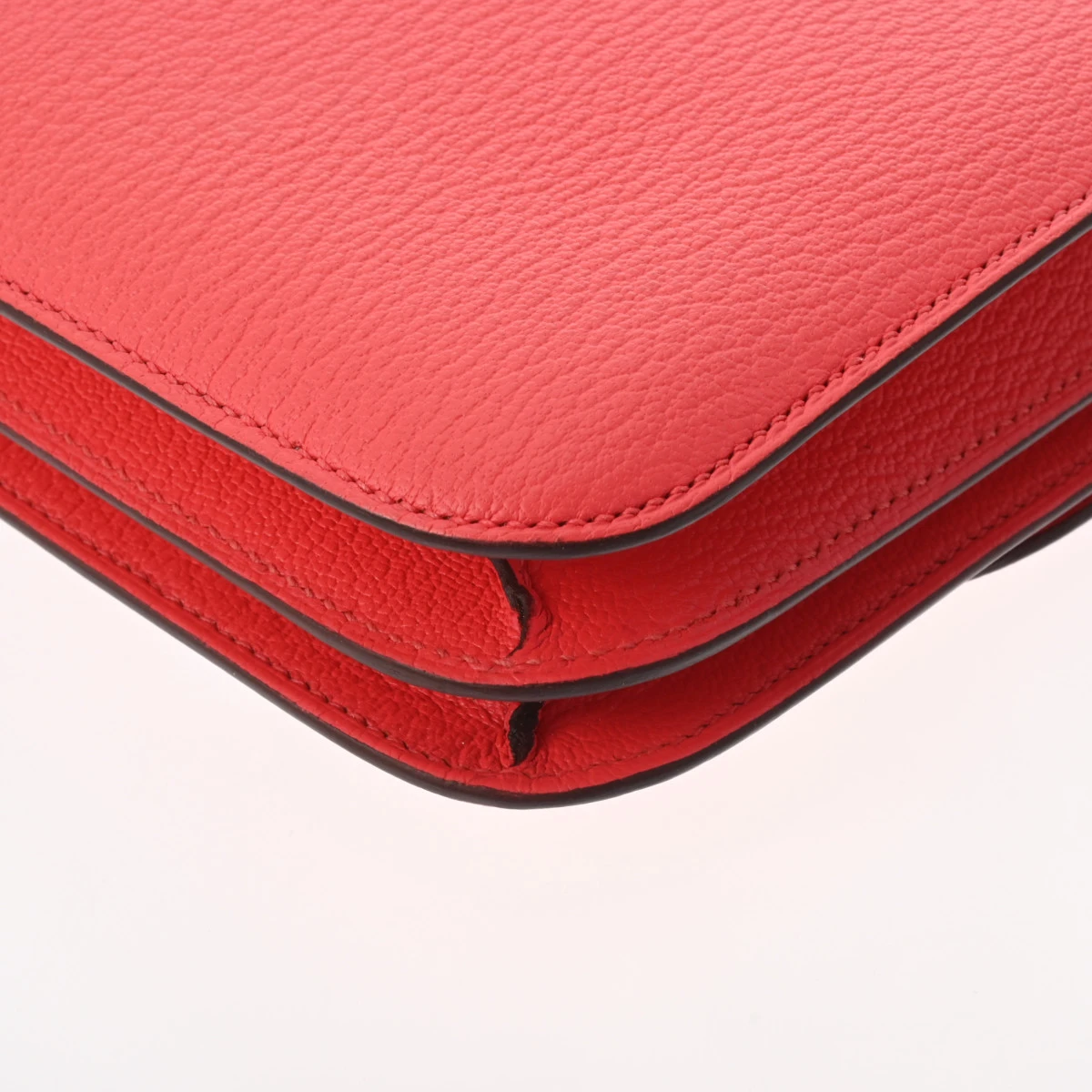 Hermes 2021 (Stamp Z) Size 18 Chevre leather Constance 3 Mini Rose Texas in Color with Palladium Hardware