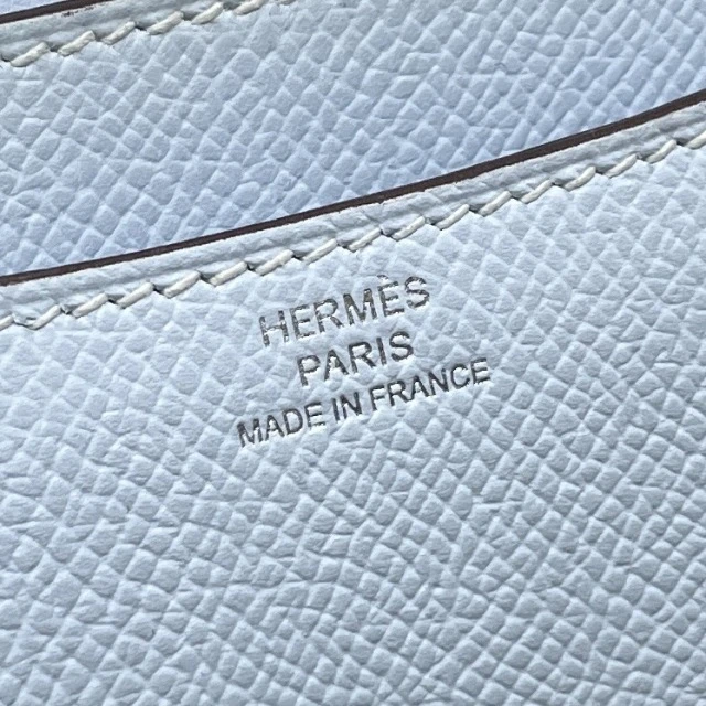Hermes 2021 (Stamp Z) Size 18 Epsom Leather Constance 3 Mini Bleu Brume in Color with Palladium Hardware