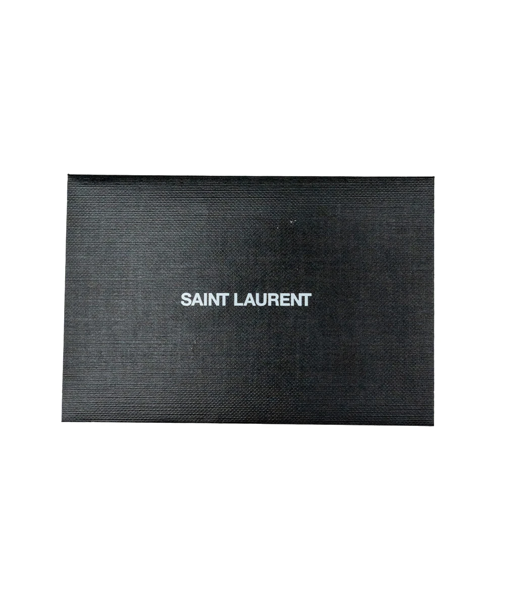 Saint Laurent Manhattan Crocodile-embossed Shiny Leather Shoulder Bag