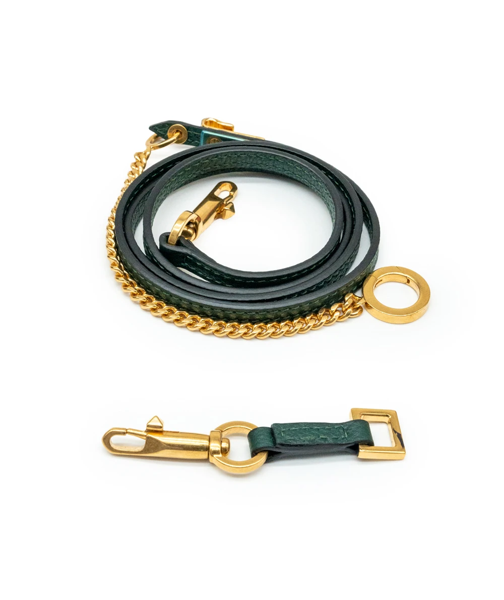 Valentino Garavani VSLING Micro Handbag in Dark Green Calfskin Leather with VLogo Signature Closure