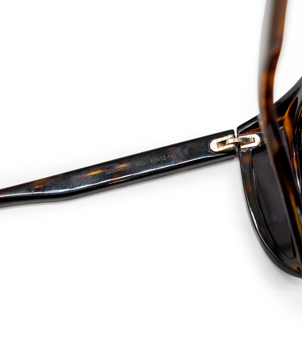 Gucci GG0467S 003 dark brown frame sunglasses