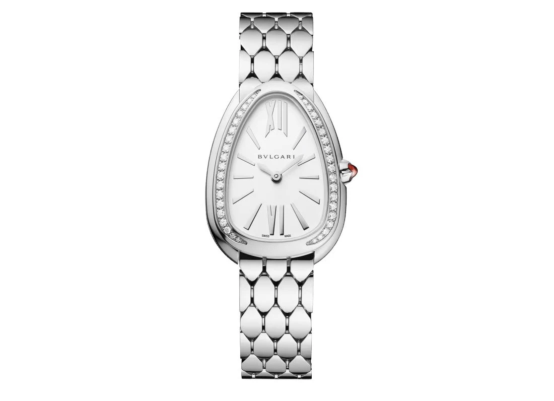 Bvlgari 2024 Serpenti Seduttori 103361 White Stainless Steel Diamond Bezel 35 mm