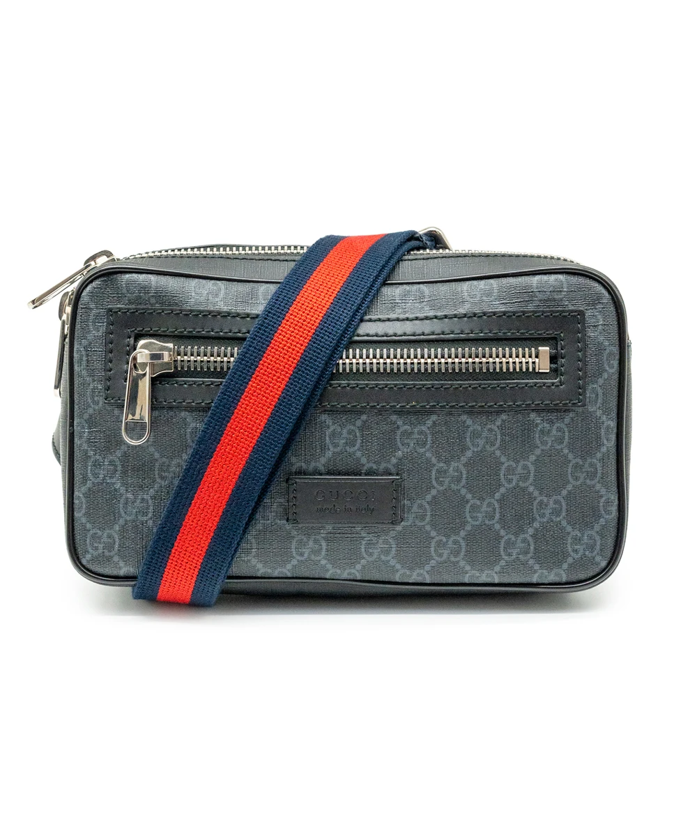 Gucci Soft GG Supreme Sherry line Waist bag Body bag PVC Leather Black Multicolor