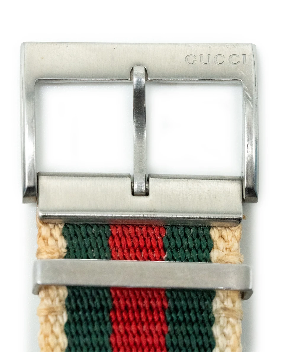 Gucci 44mm White Dial G-Timeless YA126231 Stainless Steel / Nylon Quartz Watch