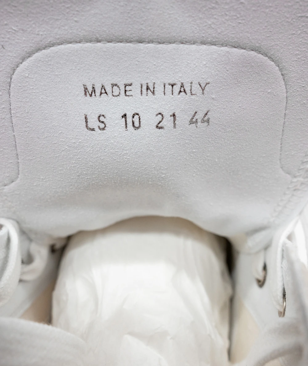 Dior Size 44 White Canvas and PVC B23 High Top Sneakers