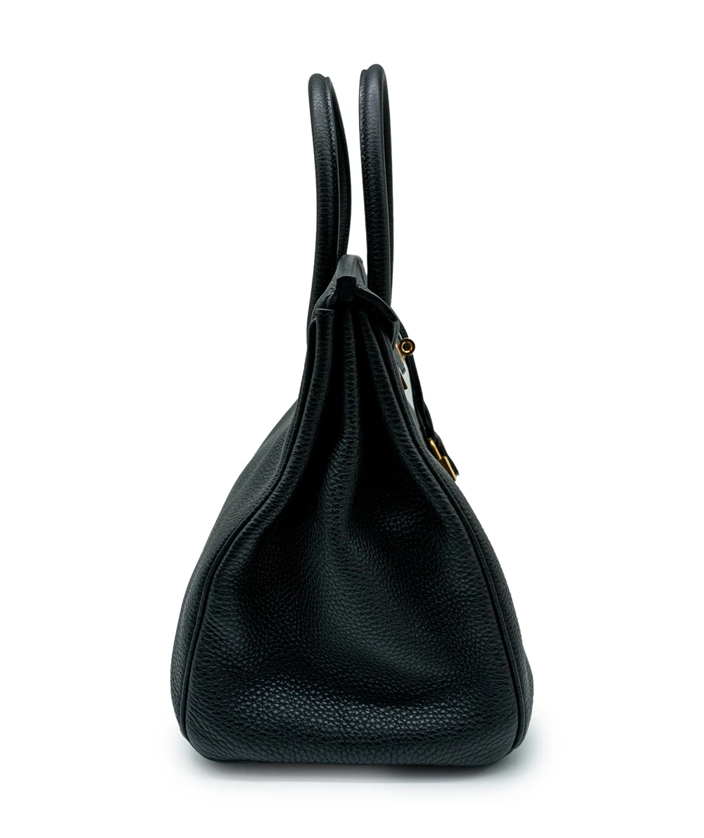 Hermes Birkin (Stamp X) Size 35 Togo Leather handbag in Black with Gold Hardware Brand New