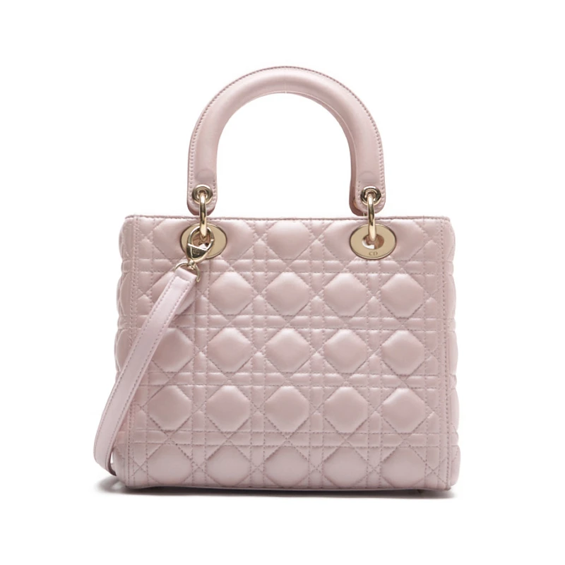 Christian Dior Lady Dior  Medium Pink  Cannage Lambskin