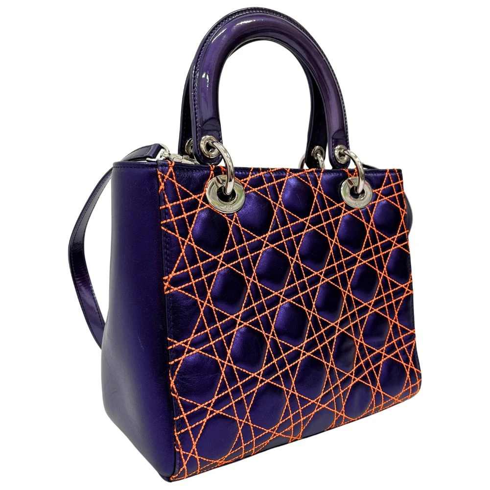 Christian Dior Lady Dior  Anselm Lime Cannage Leather