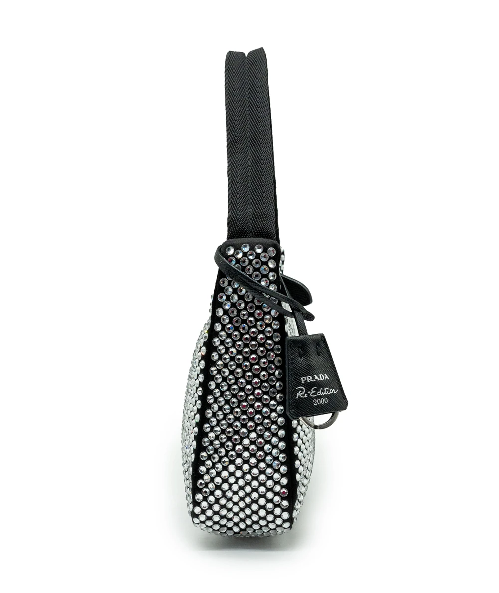 Prada Re-Edition 2000 Crystal Embellished Shoulder Bag