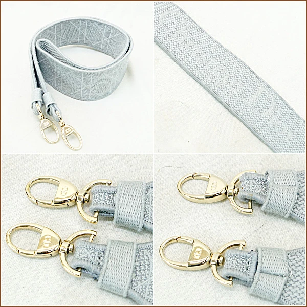 Christian Dior Gray Color Cannage Canvas Medium Lady D- Lite Bag