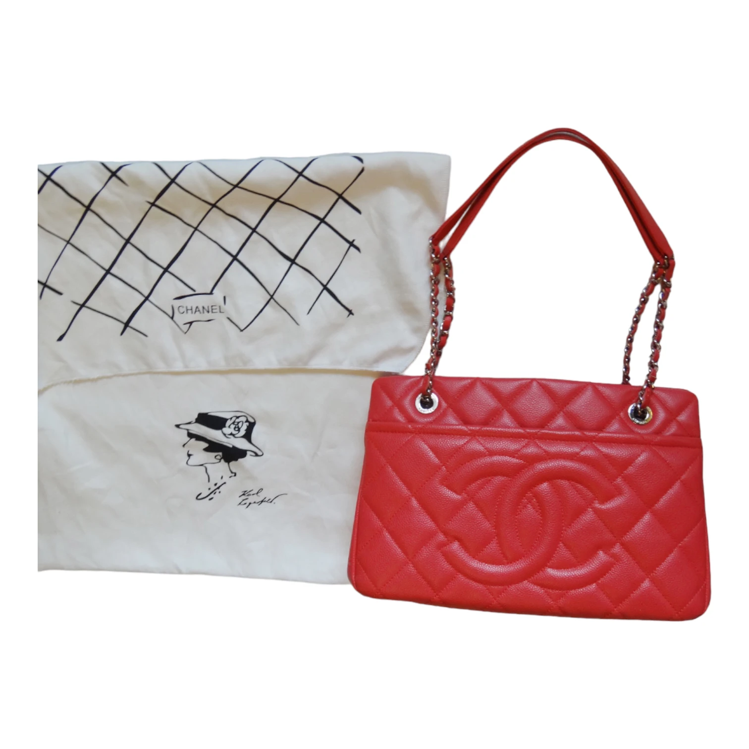 Chanel Matelesse Medium Caviar Leather Pink Color Chain Shoulder Bag