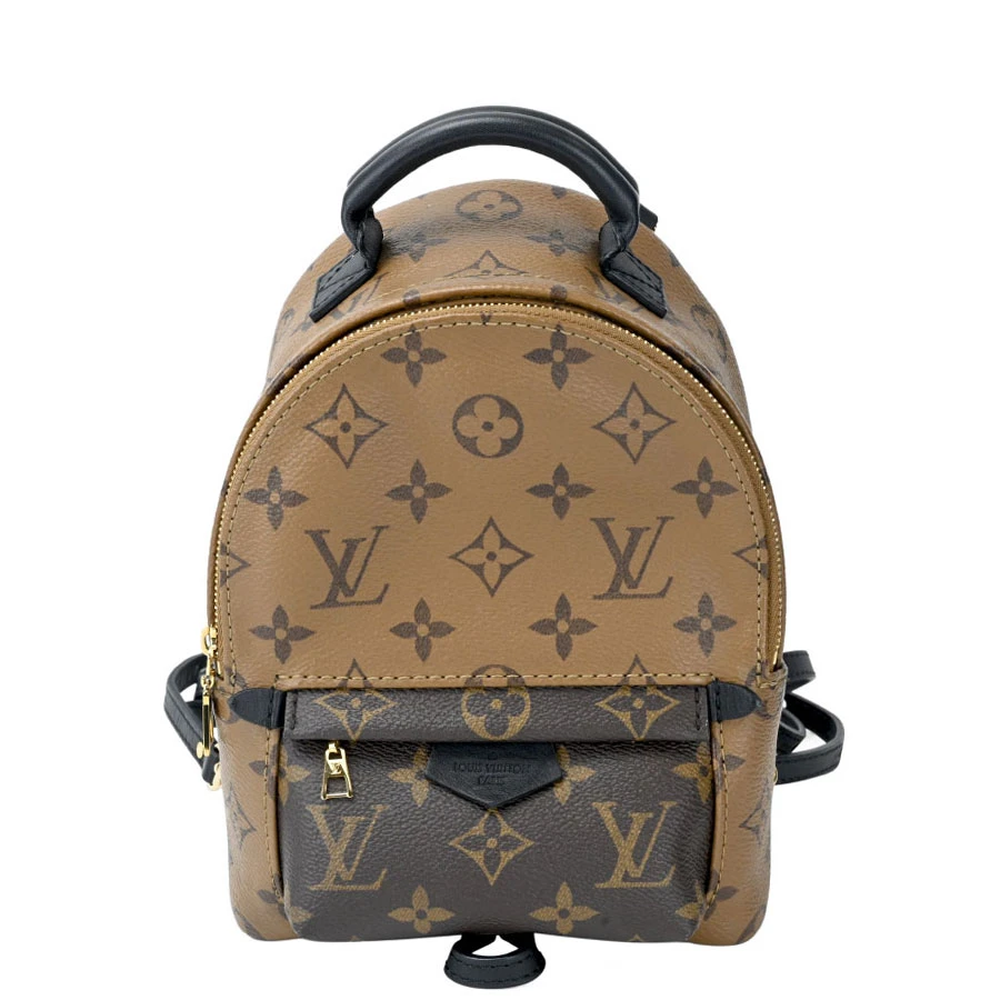 Louis Vuitton Palm Springs Mini Monogram Reverse Brown PVC Coated Canvas Backpack