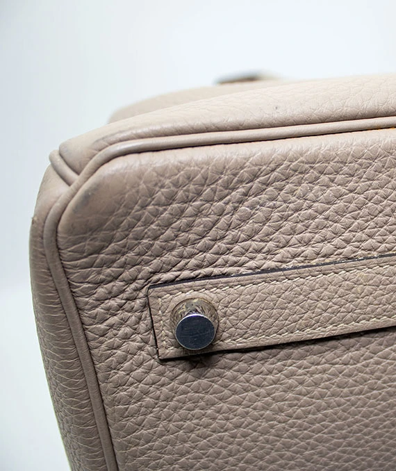 Hermes Gris Tourterelle Grey Togo leather Birkin 35 Handbag With Palladium Hardware