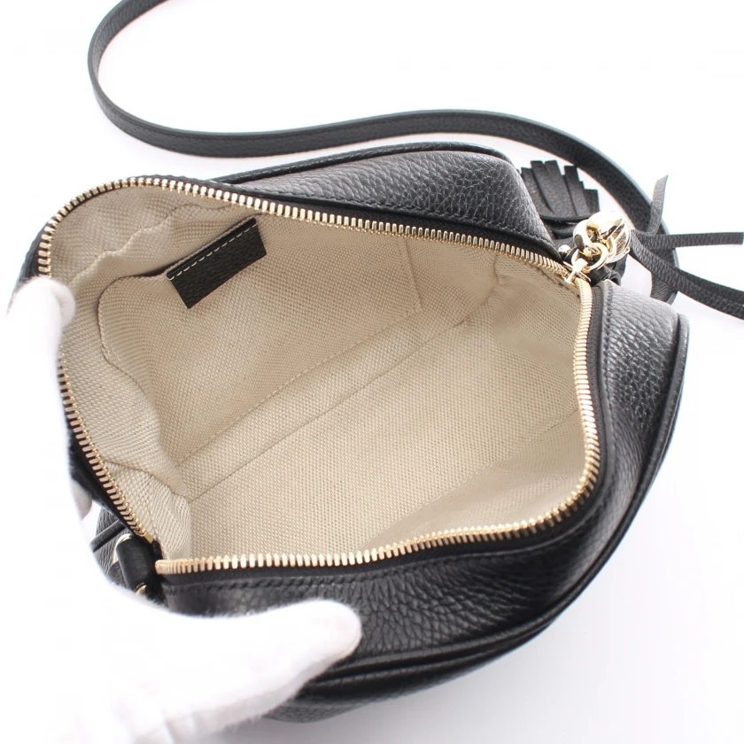 Gucci Black Leather Soho Disco Shoulder Bag