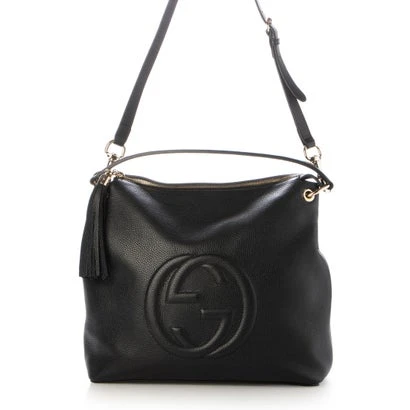Gucci Black Leather Soho Zip Hobo Bag