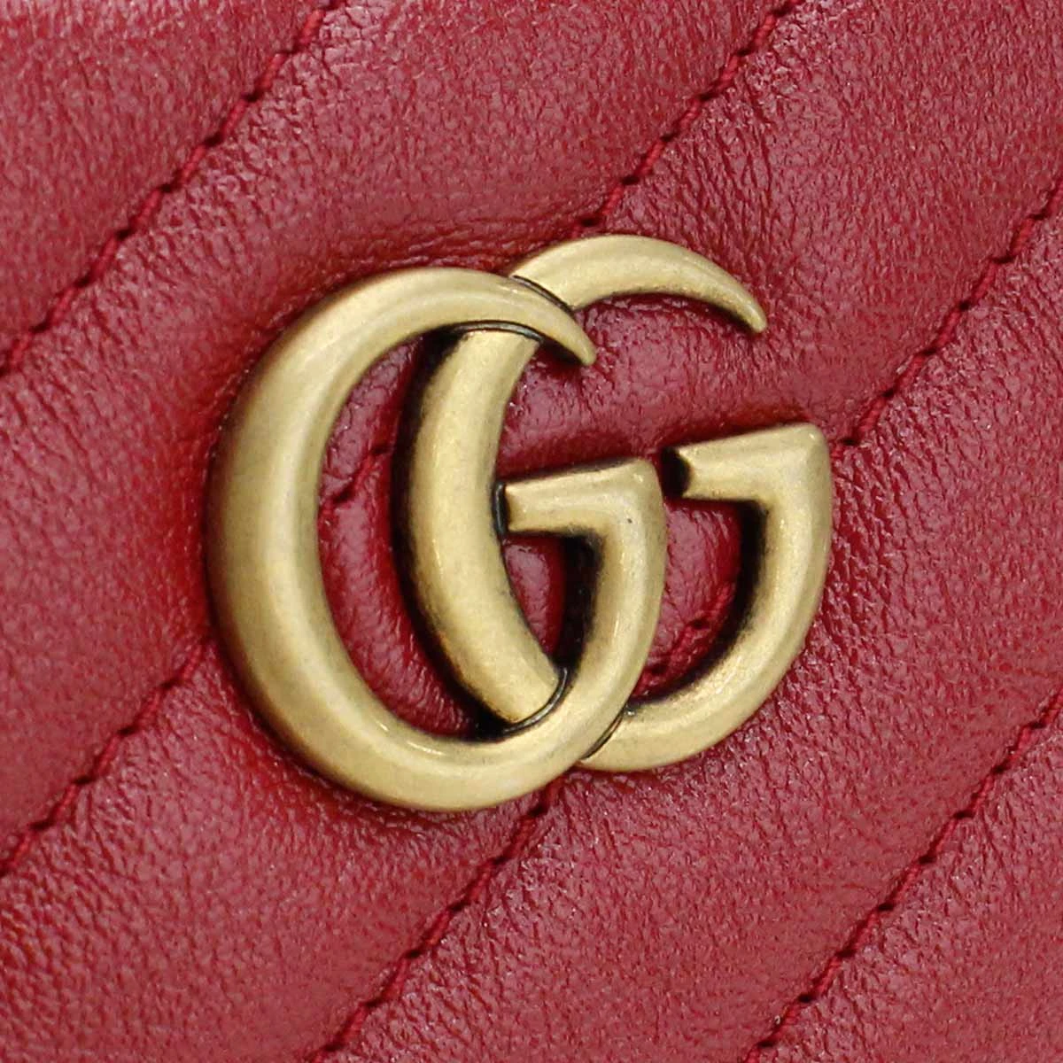 Gucci Red GG Marmont 2.0 Diagonal Shoulder Bag