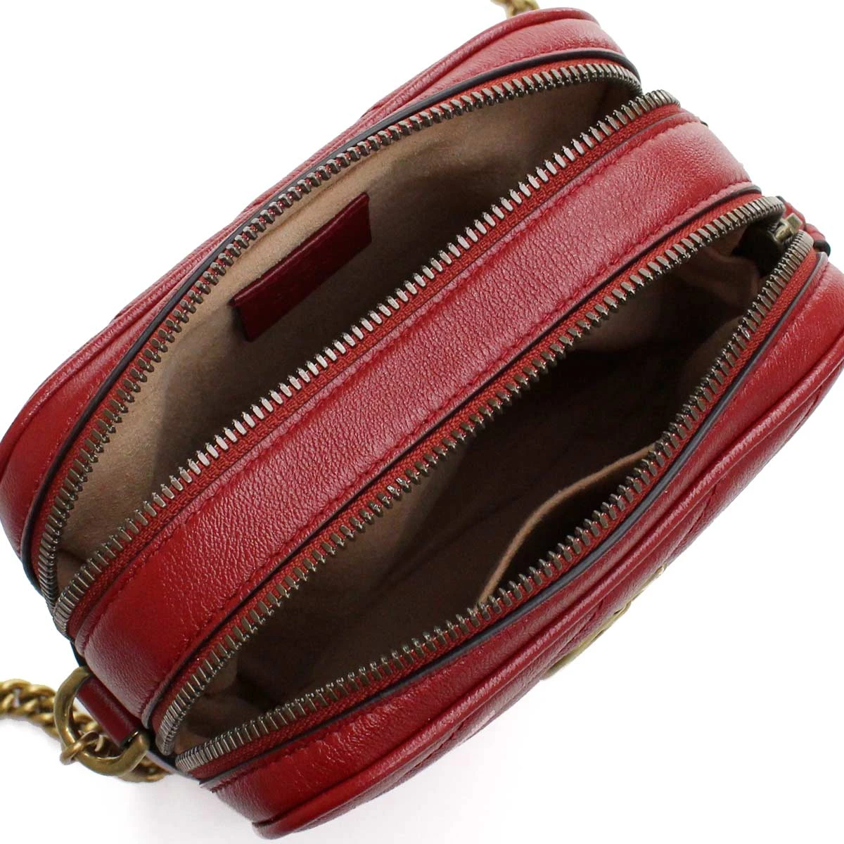 Gucci Red GG Marmont 2.0 Diagonal Shoulder Bag