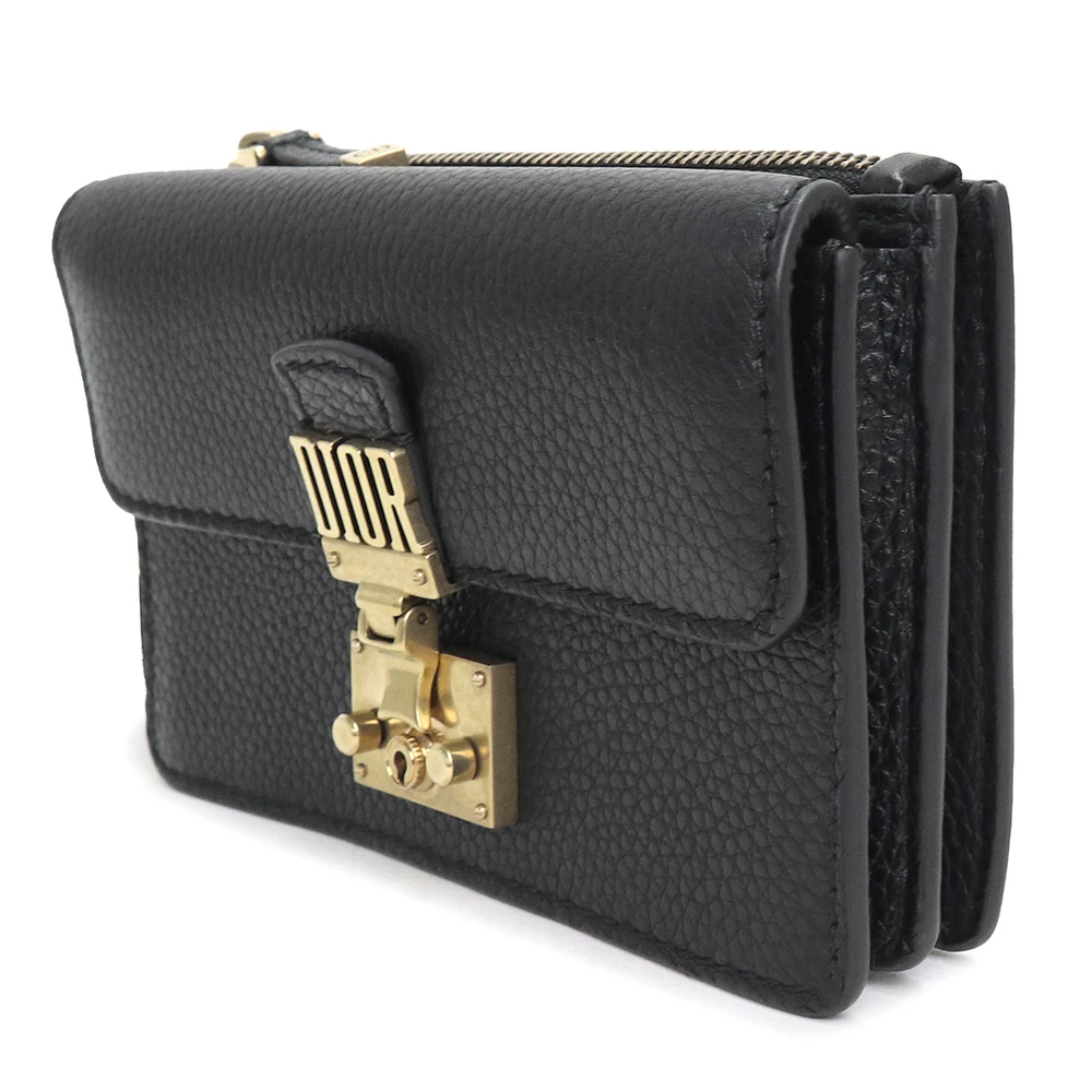 Christian Dior Black Calfskin Leather Addict Clutch Bag
