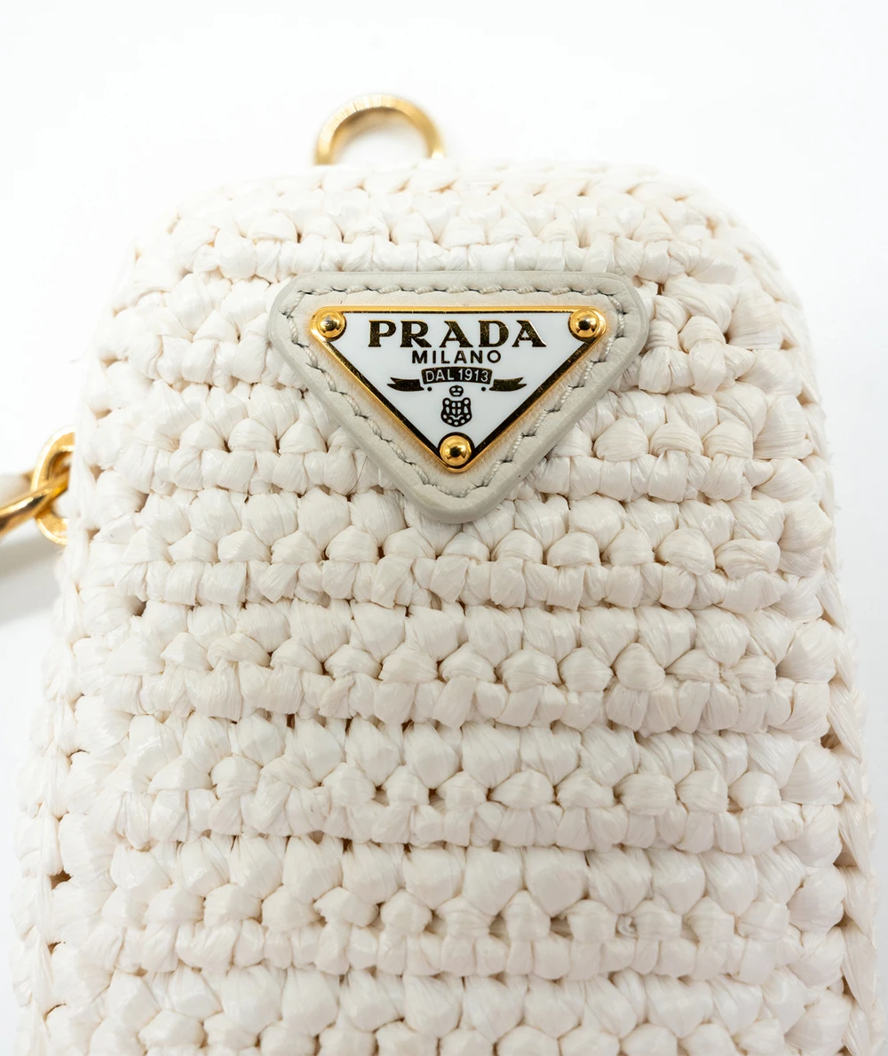 Prada White Re-Edition 2005 Crochet Bag