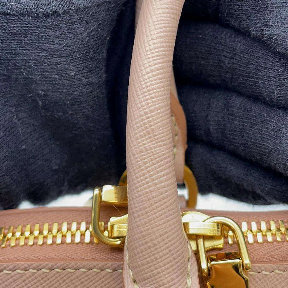 Prada Pink Saffiano Leather Tote Bag